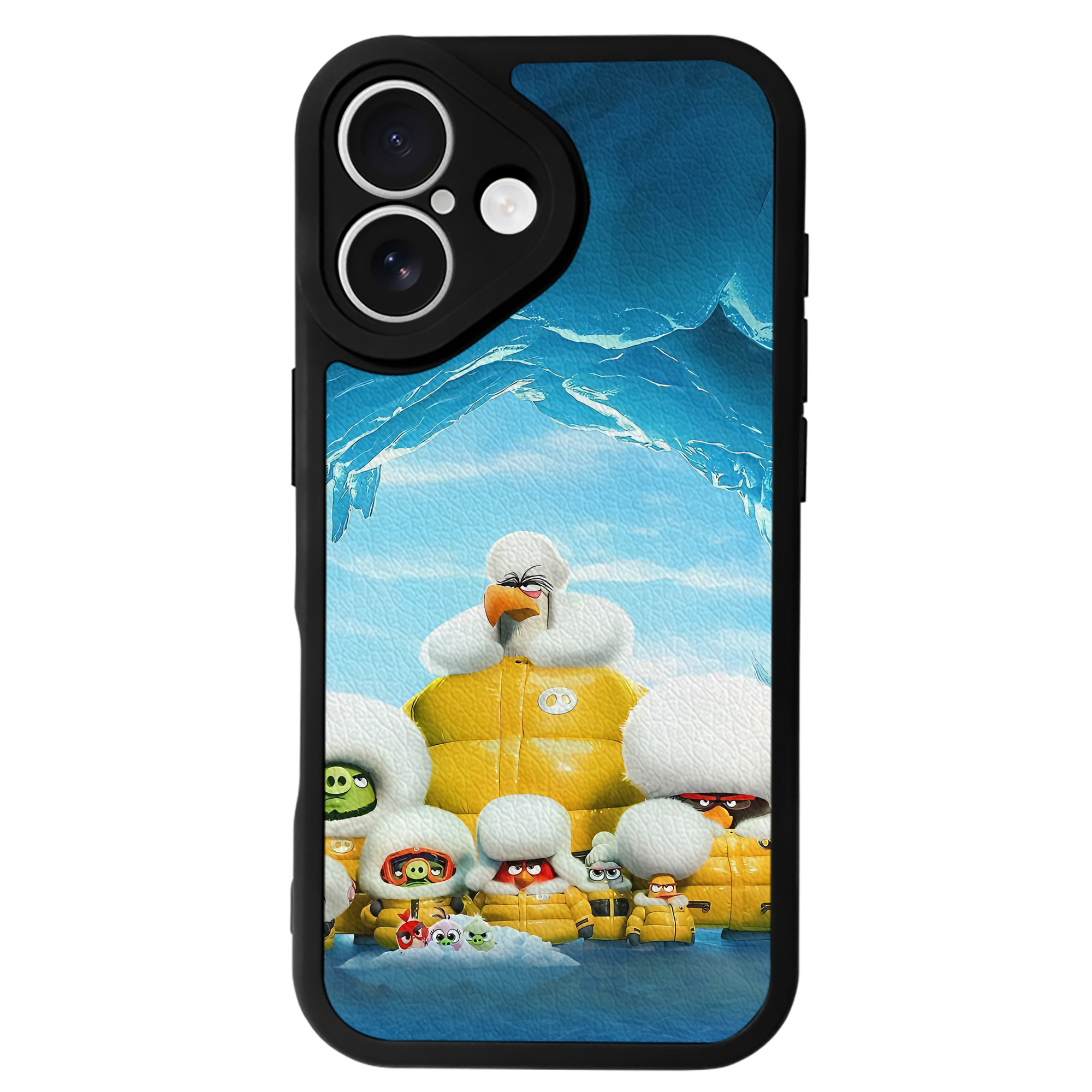 （画像用） Angry Birds アングリーバード 【iPhone 16シリーズ対応】シリコンスマホケース（レザー調） 材質：シリコン